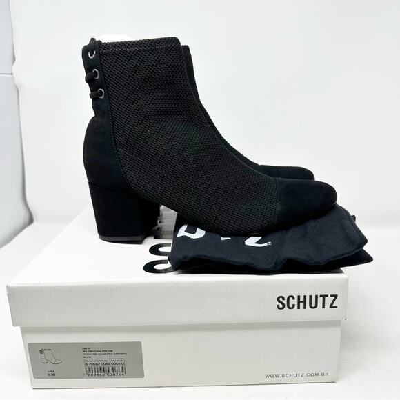 SCHUTZ Shoes - SCHUTZ Emilia Knit Lace Up Booties NWT in Size 9.5